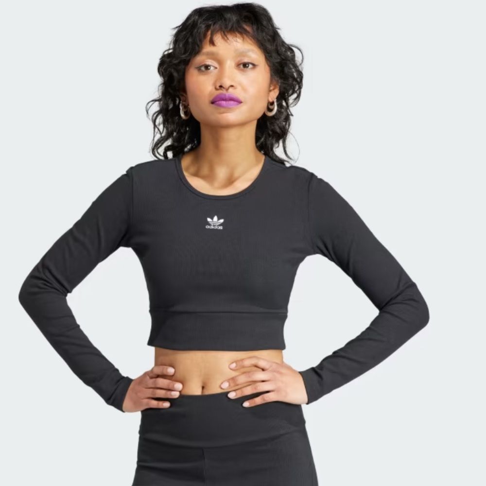Adidas Ribbed Crop Top - Picture 3 of 4